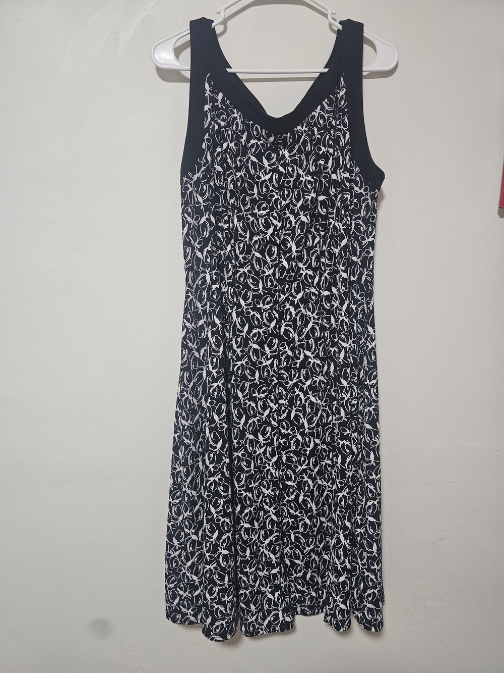 Glamour Black & White Abstract Print Sleeveless Midi Dress Size 20W Plus Size